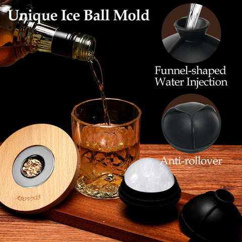 Asovnis molde de hielo para cocteles con forma clara