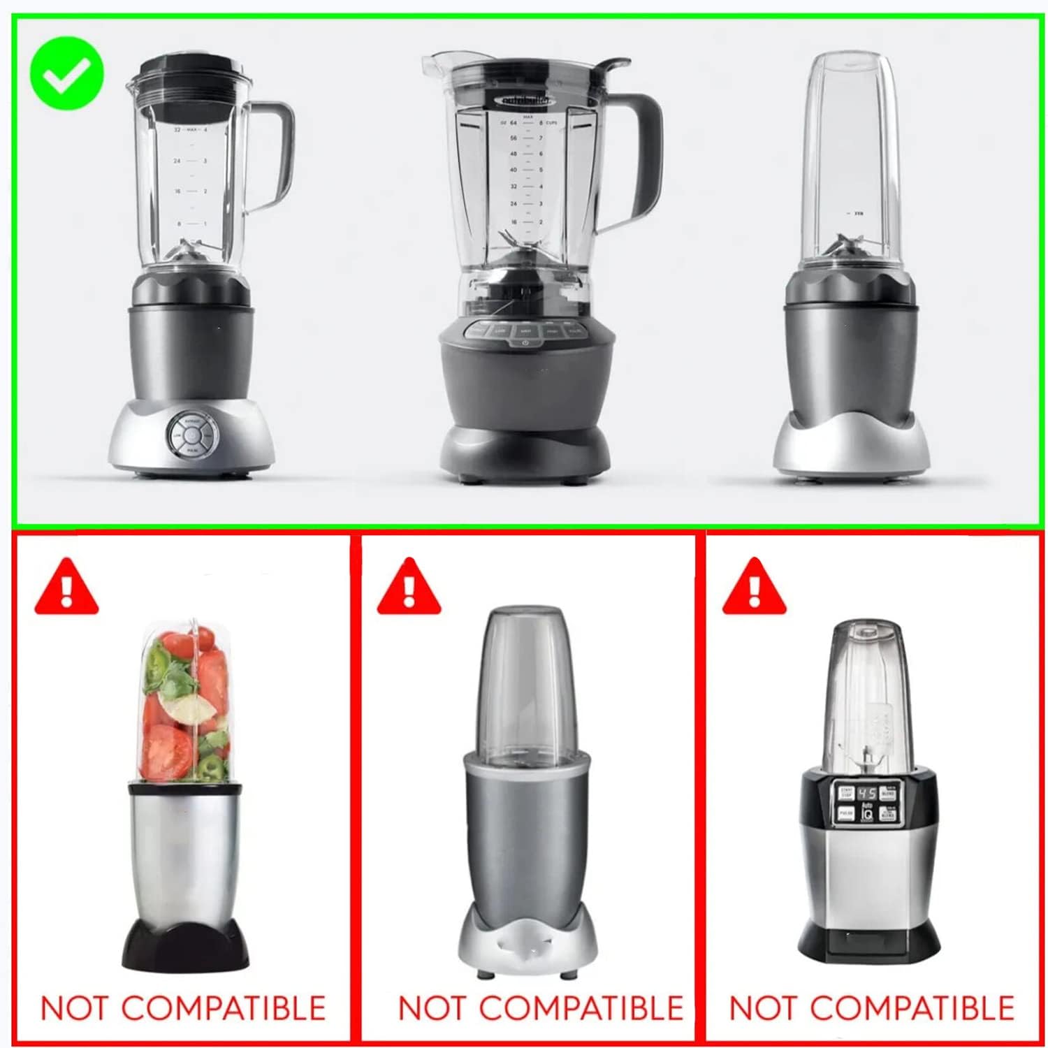 Aspearly NutriBullet Blender Combo materiales PP acero inoxidable, resistente y apto para alimentos.