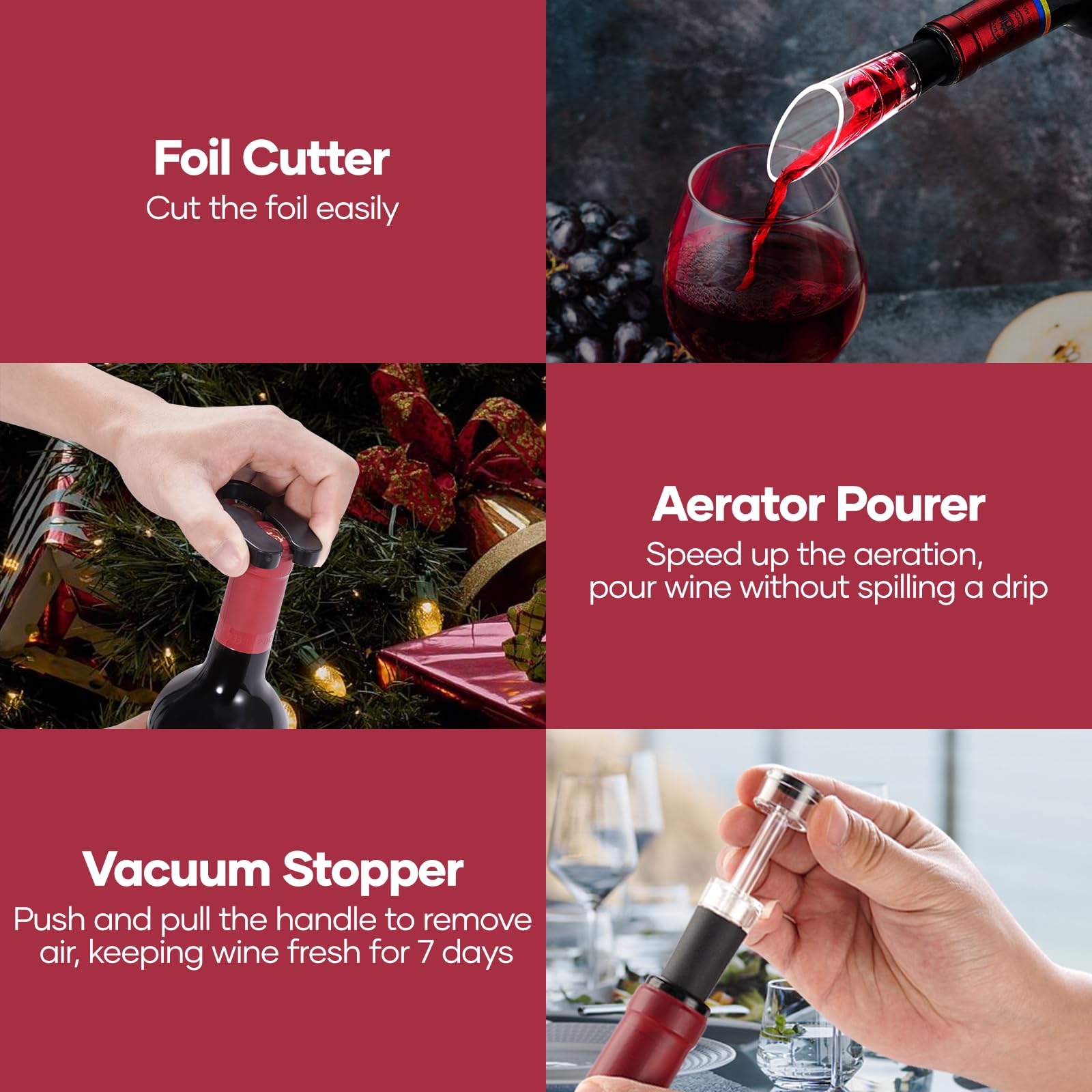 Assark base de almacenamiento para organizar accesorios de vino.