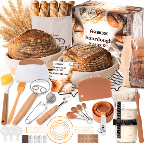 Astercook cesto Banneton redondo para levado uniforme y espiral.