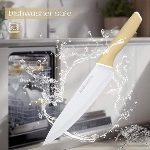 Astercook, bloque de madera negro con afilador incorporado para almacenamiento
