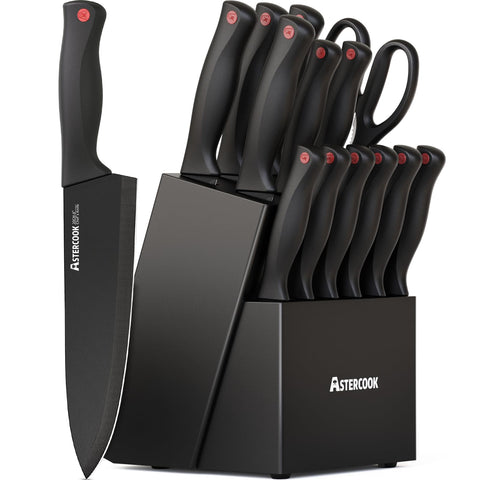 Astercook conjunto 15 piezas: versátil juego para cortar carnes, verduras y más