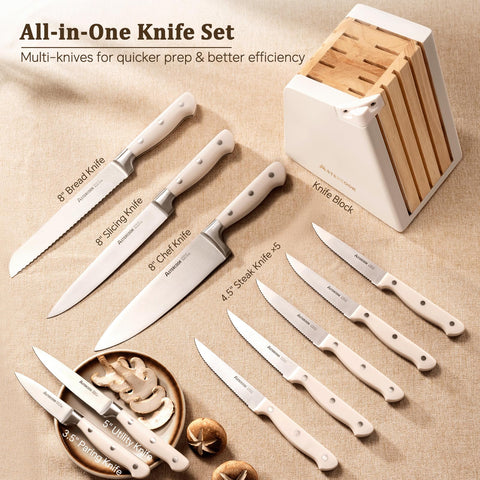 Astercook cuchillo chef 8 pulgadas, filo duradero para cortes precisos.