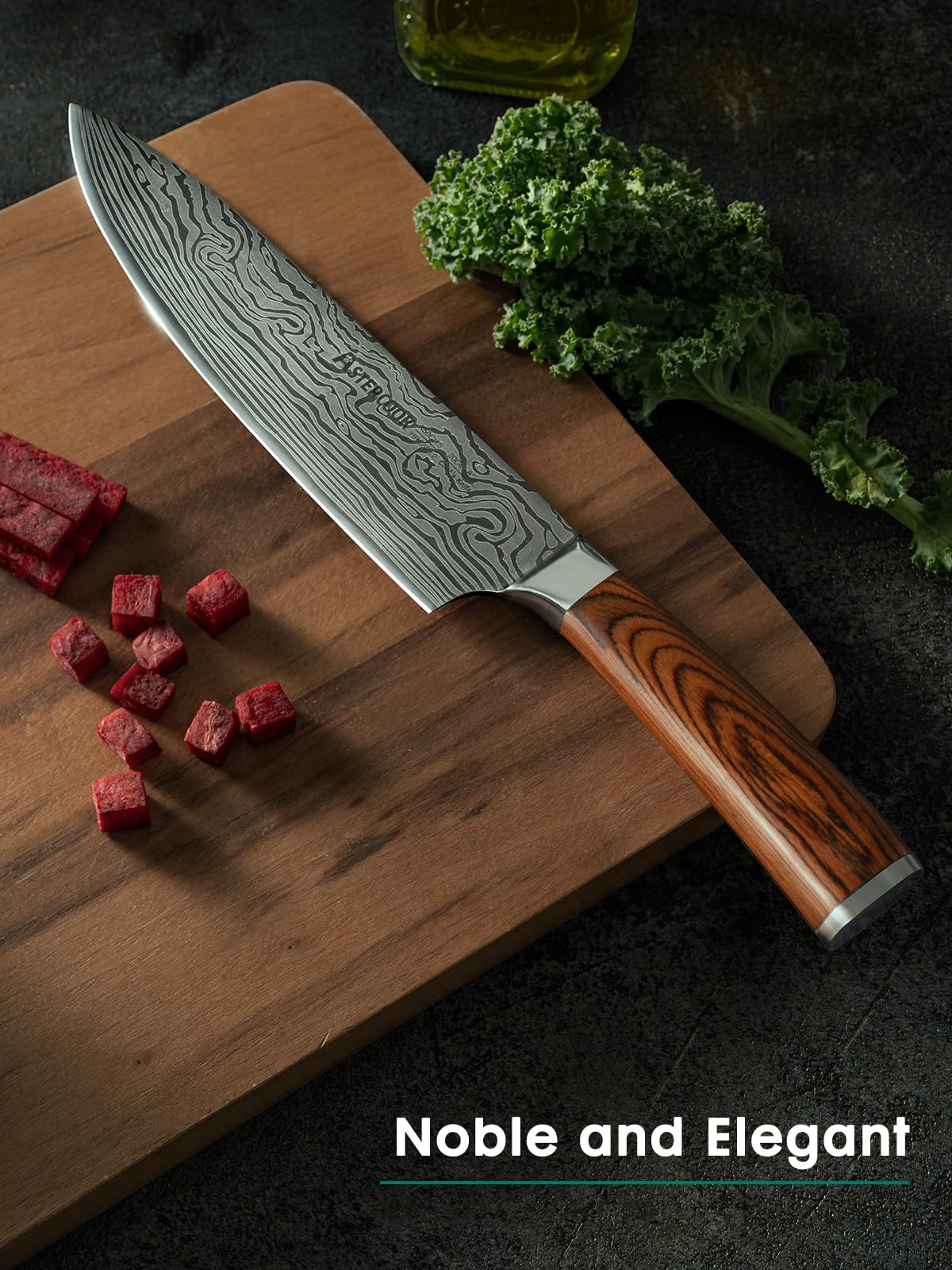 Astercook Cuchillo Chef en caja regalo elegante para un regalo práctico.