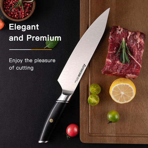 Astercook cuchillo chef hoja larga para cortes precisos en la cocina.