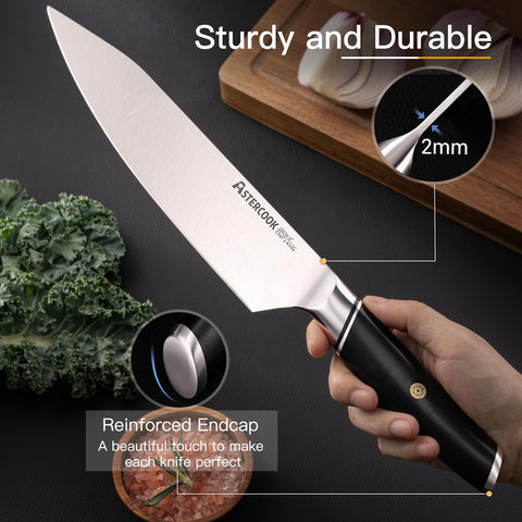 Astercook cuchillo chef uso diario en la cocina.