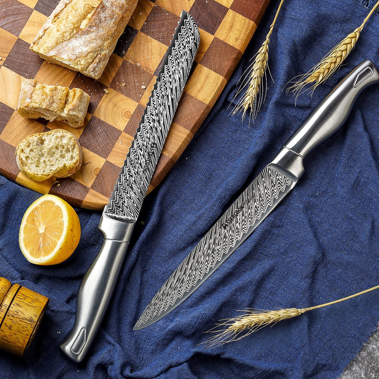 Cuchillo pan Astercook 20 cm, corte uniforme en panes crujientes.