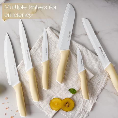 Astercook, cuchillo pan serrado de 8 pulgadas para rebanar pan sin esfuerzo