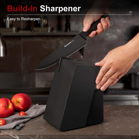 Astercook cuchillo pan 8 pulgadas: filo dentado para rebanar pan con facilidad