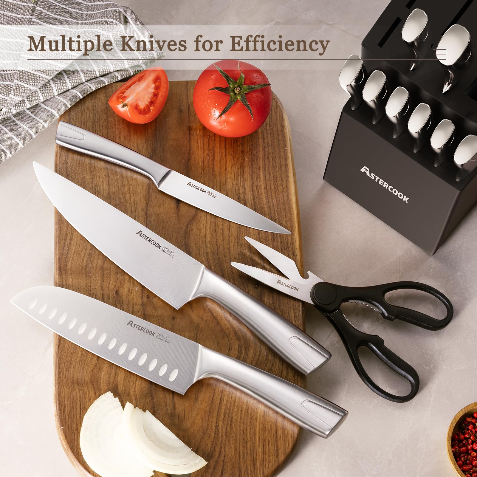 Cuchillo pan dentado Astercook 8 pulgadas perfecto para pan crujiente