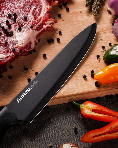 Astercook cuchillo pan dentado 8 pulgadas, cortes de pan limpios.