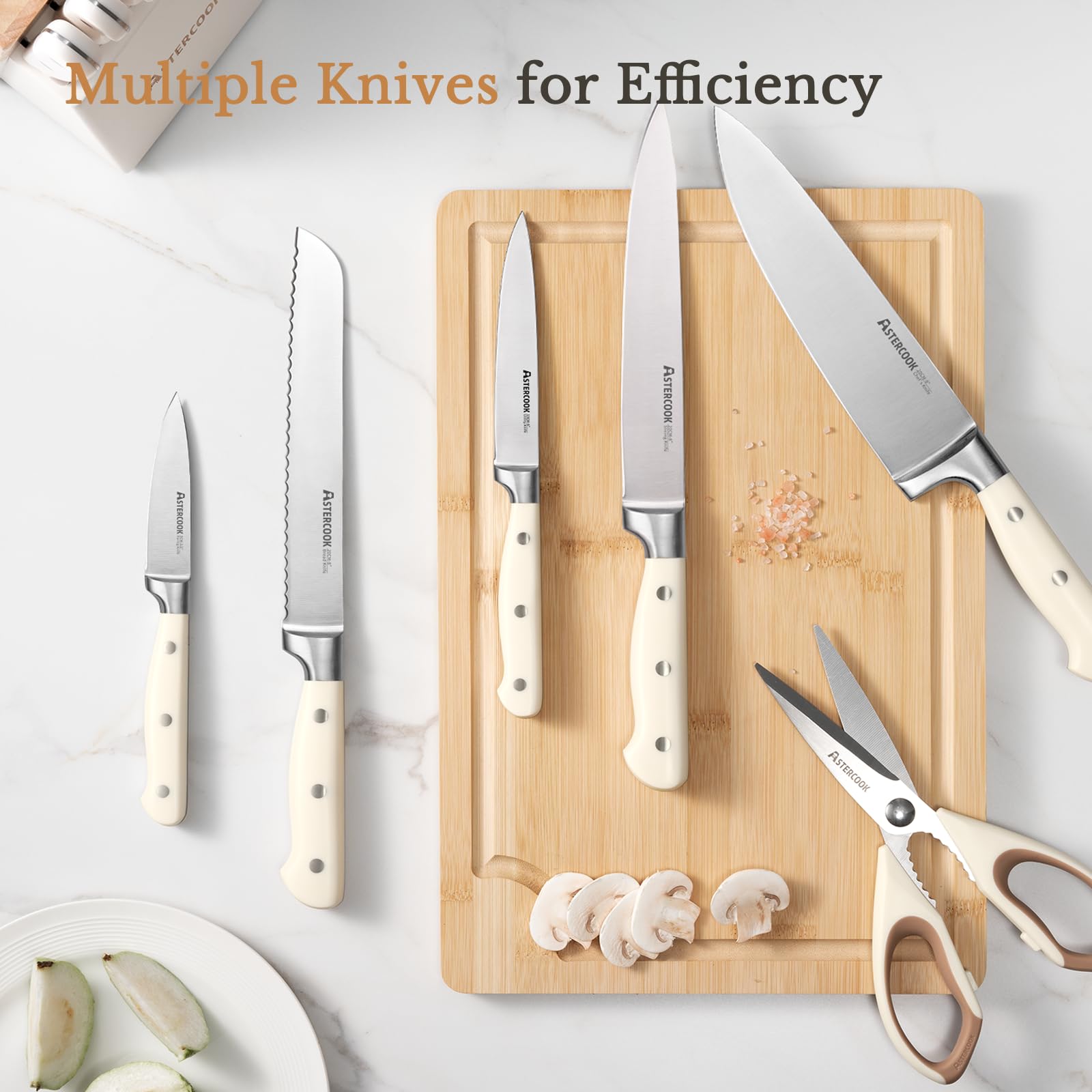 Astercook: cuchillo para pelar de 3,5 pulgadas para pelar con precisión.