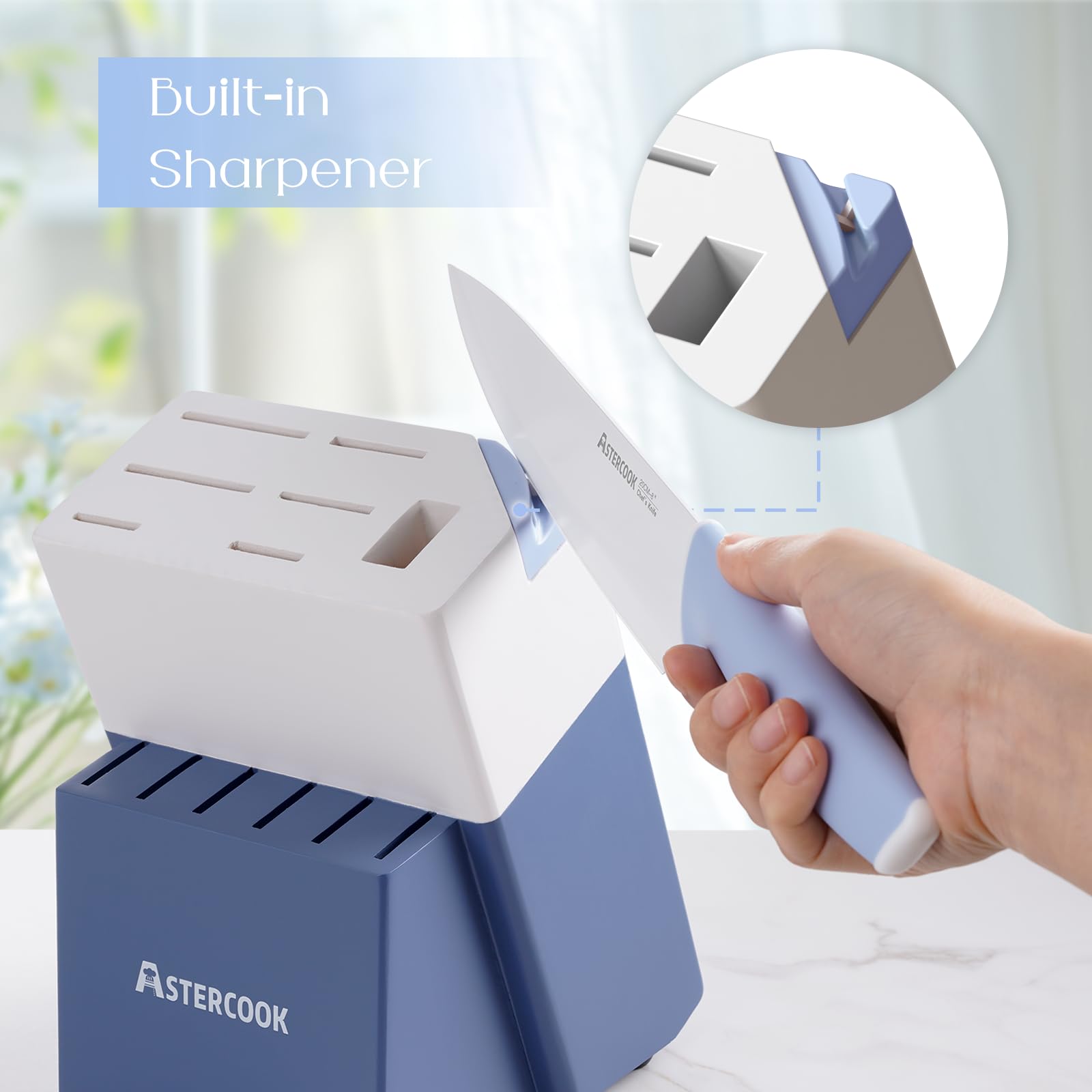 Astercook: cuchillo pelador 3,5 pulgadas cómodo para pelar y desvenar.
