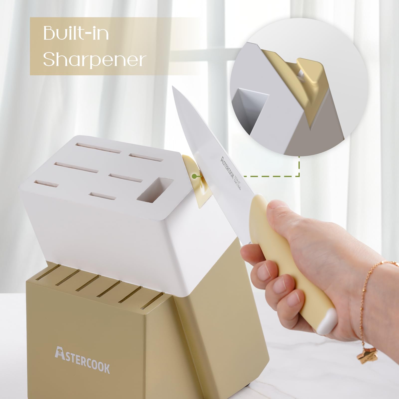 Astercook, pelador de 3,5 pulgadas para pelar y cortar con precisión