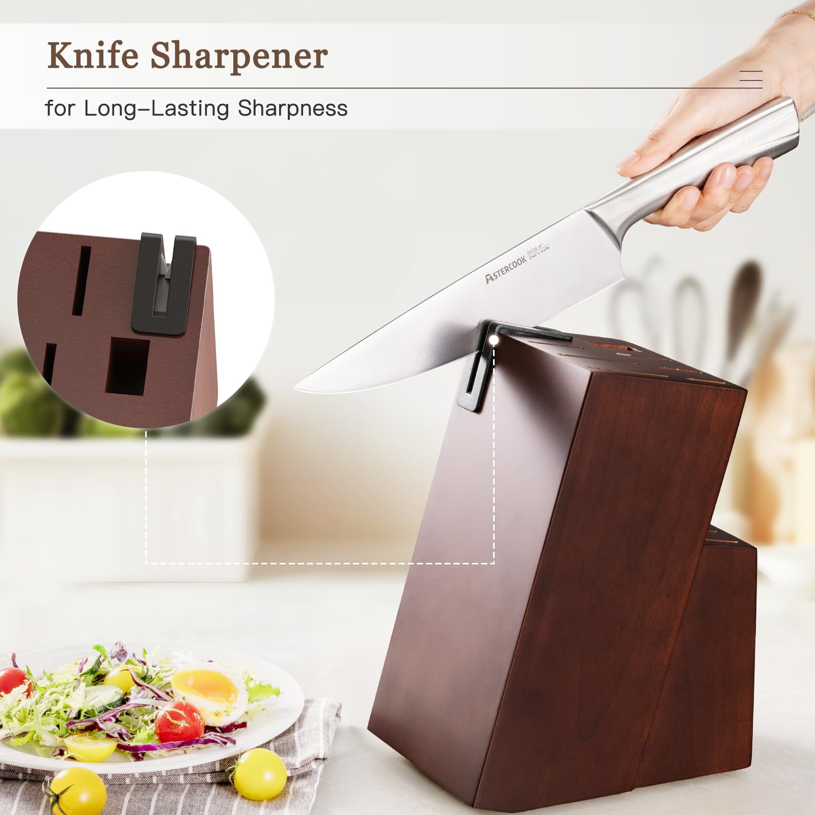 Astercook cuchillo pelar 3.5 pulgadas, precisión en tareas minuciosas