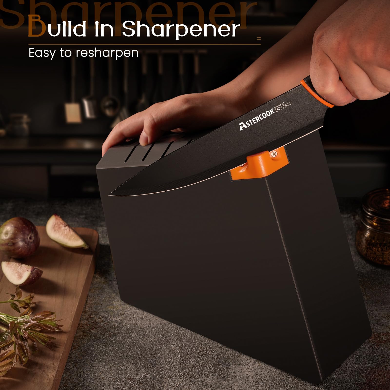 Astercook-cuchillo-rebanador-8-pulgadas, cortes lisos para pan y carnes.