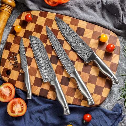 Cuchillo santoku Astercook 18 cm, versátil para verduras y carnes.