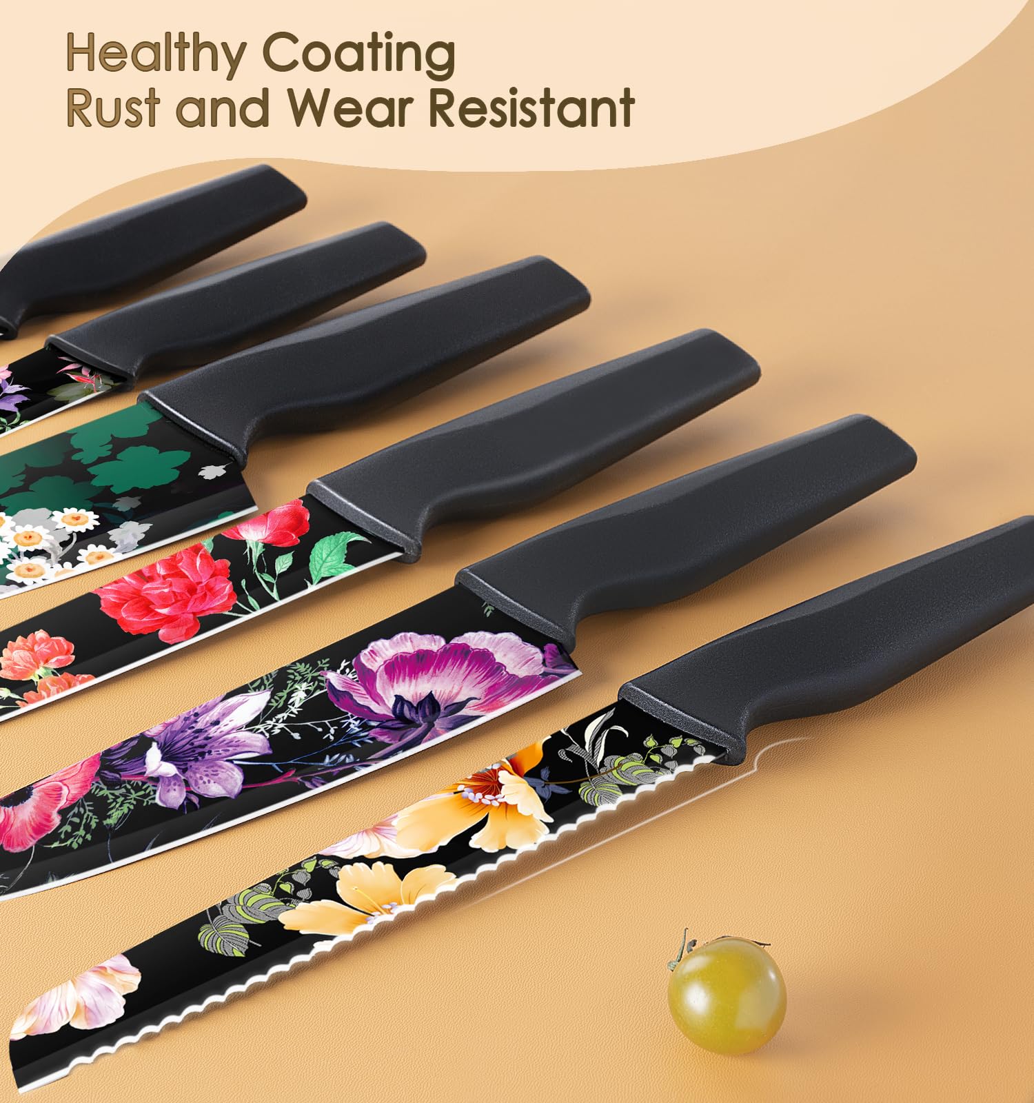 Astercook cuchillo Santoku 7 pulgadas para cortes precisos