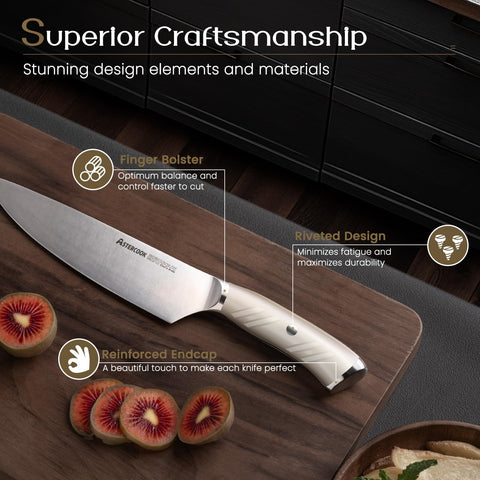 Cuchillo santoku Astercook de 7 pulgadas para verduras y carnes.