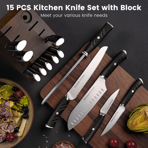 Astercook cuchillo serrado pan 8 pulgadas facilita rebanado limpio