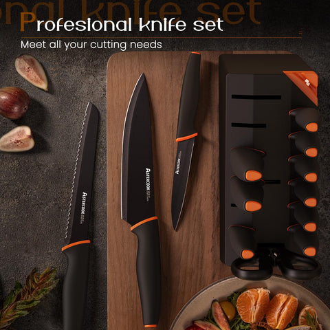 Astercook-cuchillo-serrado-pan-8-pulgadas, rebanadas uniformes para panes frescos.