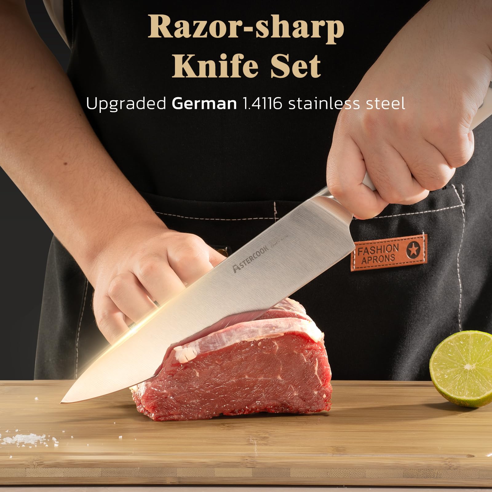 Astercook cuchillo utilitario de 5 pulgadas para tareas rápidas