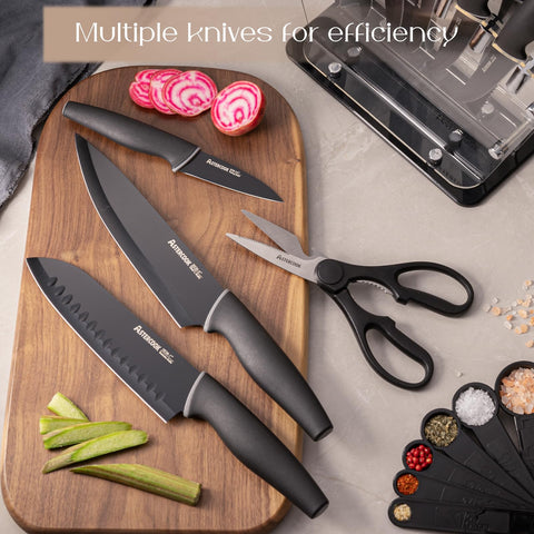 Astercook cuchillos de cocina mangos ergonómicos control preciso.