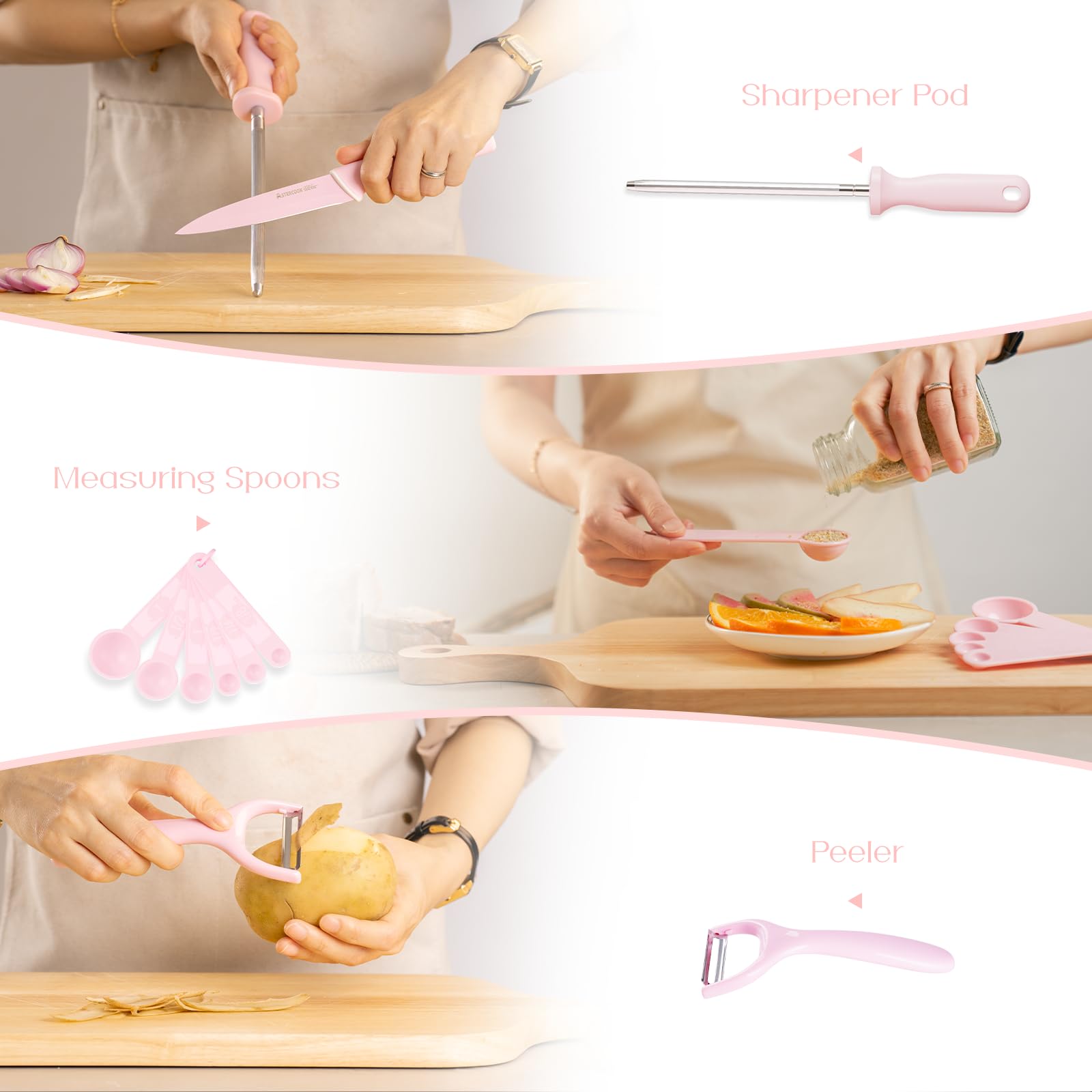 Corte preciso y equilibrado con Astercook para tareas diarias de cocina.