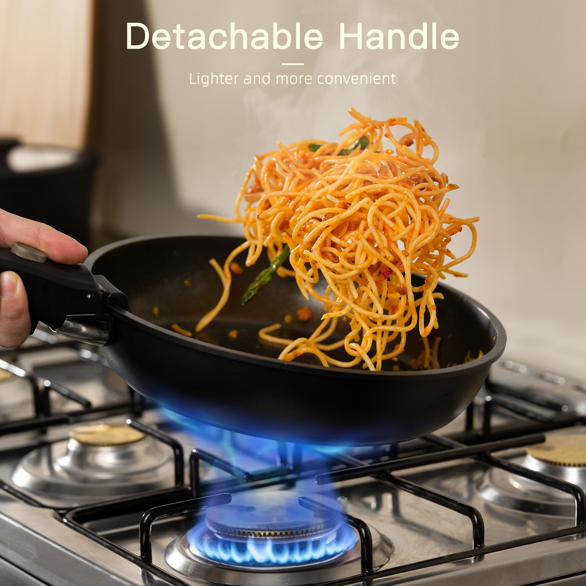Astercook compatible con inducción garantiza calentamiento uniforme.