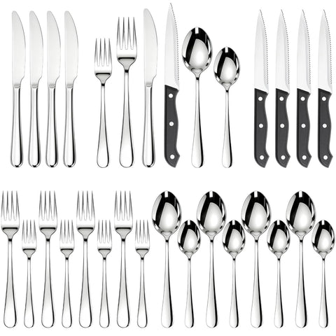 Astercook: juego de cubiertos 24 piezas para cuatro, ideal para cenas diarias.