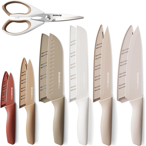 Astercook cuchillo chef de 8 pulgadas, filo duradero para uso diario en la cocina