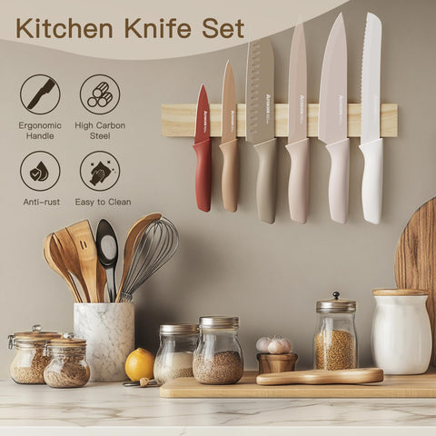Astercook cuchillo santoku de 7 pulgadas, versatilidad para picar y filetear