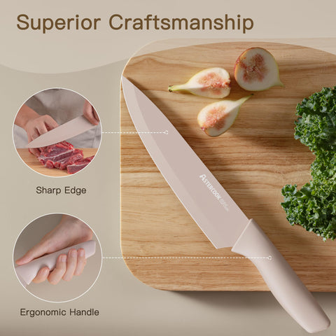 Astercook conjunto de cuchillos 13 piezas con estuche, organización y seguridad en la cocina