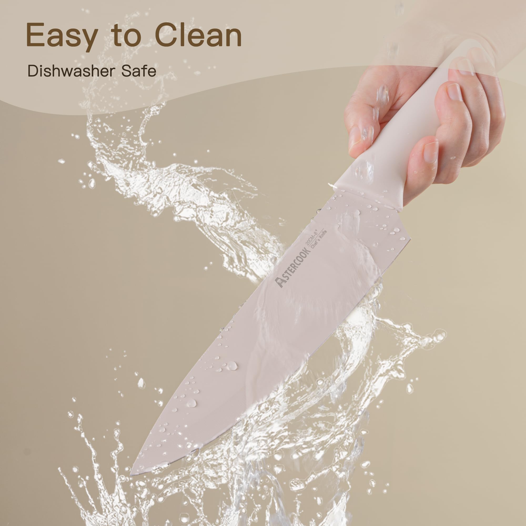 Astercook protecciones de hoja, guardas para cada cuchillo y almacenamiento seguro