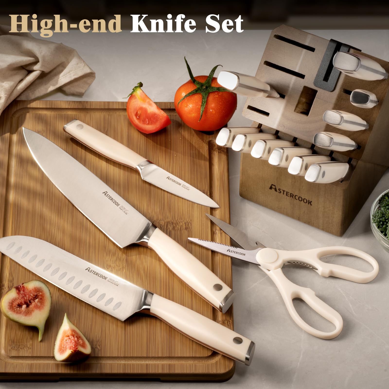 Astercook mango ergonómico para agarre cómodo y control