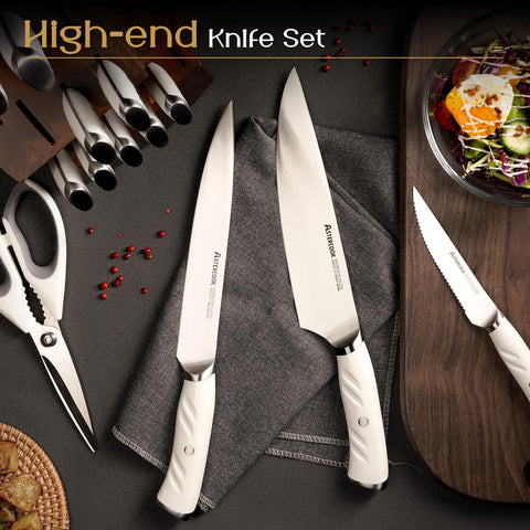 Astercook seis cuchillos steak serrados 4.5 pulgadas para filetes