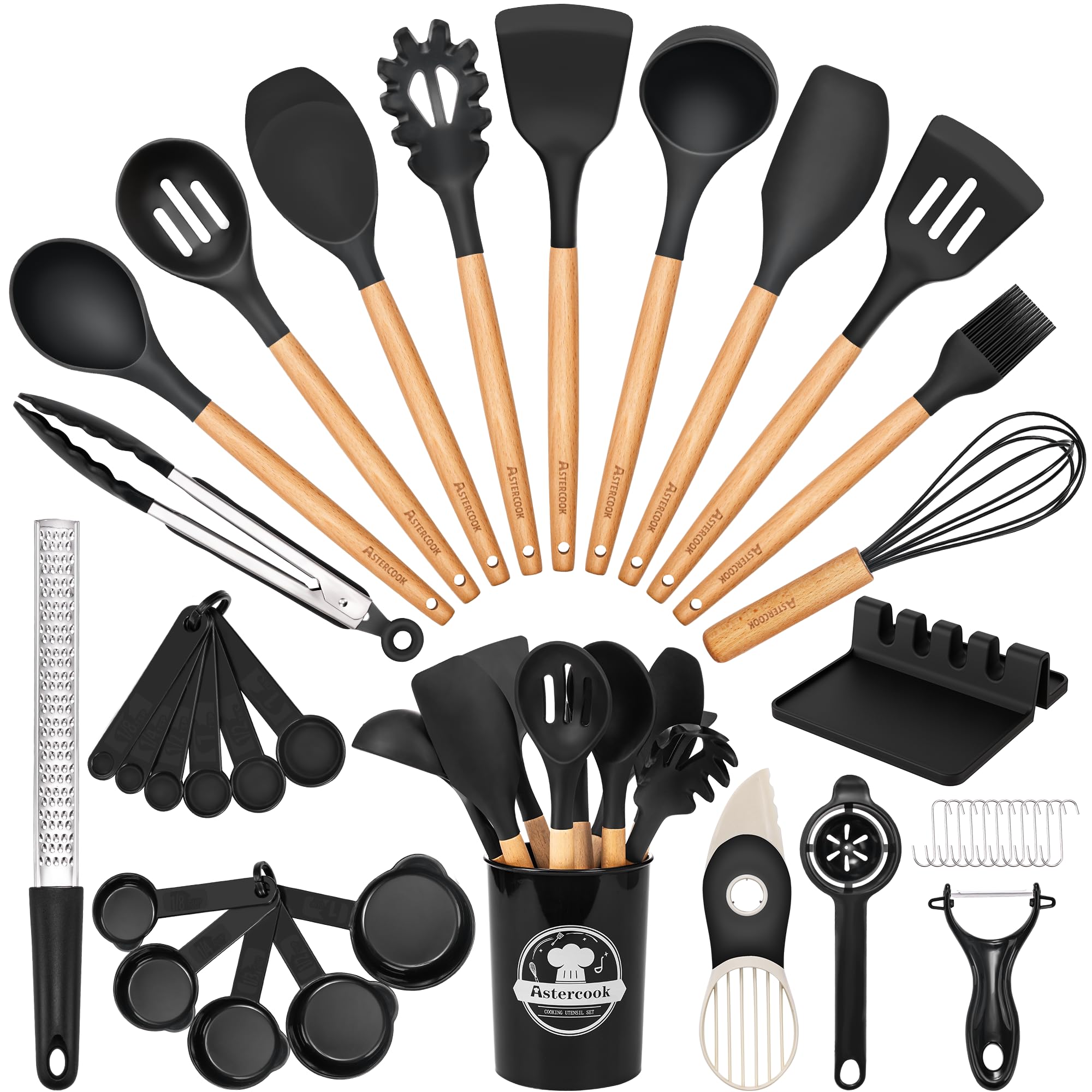 Astercook set de utensilios 39 piezas para uso diario en la cocina.