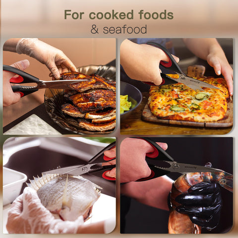 Astercook tijeras de 8.8 pulgadas ofrecen equilibrio entre fuerza y precisión.