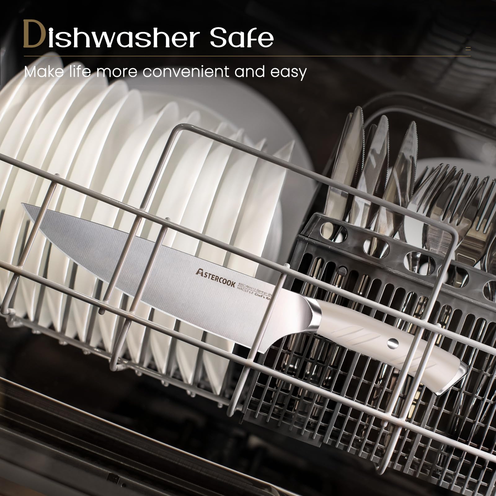 Tijeras de cocina Astercook y afilador para un kit completo.