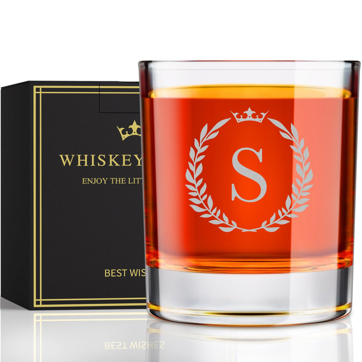 Vaso Astonlink de whisky con grabado A-Z, regalo personalizado para ocasiones especiales