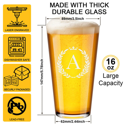 Vaso Astonlink con monograma A-Z, regalo único para hombre.