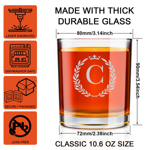 Vaso de cristal grueso para whiskey con claridad excepcional de Astonlink