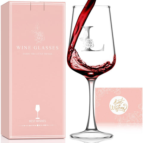 Vaso de vino Astonlink con iniciales personalizadas, regalo único para ocasiones especiales.