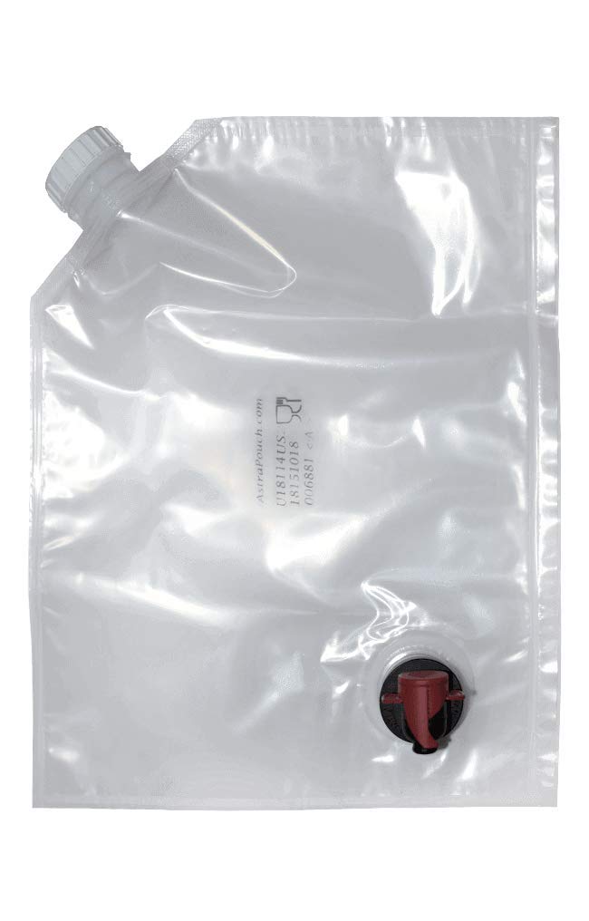 Astrapouch bolsa de vino 3L con llenado superior, fácil de rellenar y conservar.