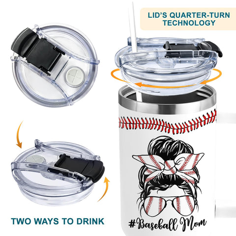 AT2Z GLOBAL aislamiento-doble-baseball-mama-40oz, mantiene temperatura adecuada