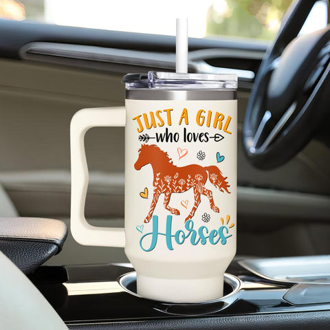 AT2Z GLOBAL vaso para excursiones de caballos, 40oz con asa.