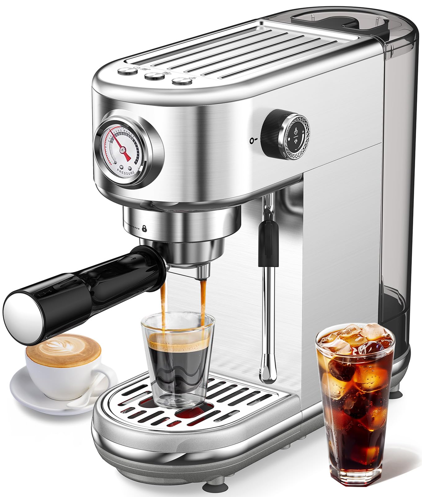 atatix máquina-espresso-compacta: ideal para casa u oficina, ahorro de espacio.
