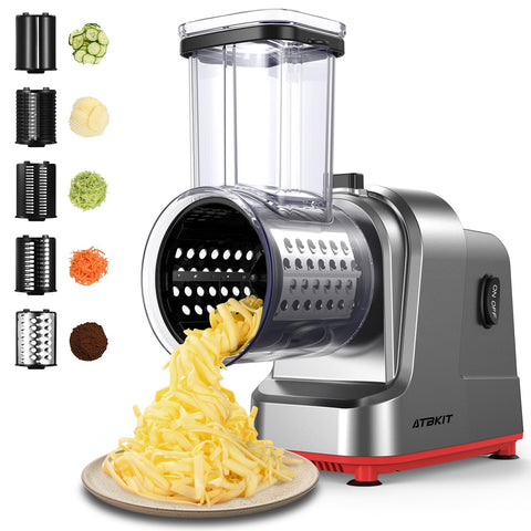 ATBKIT rallador queso eléctrico en acción para quesos y toppings rápidos