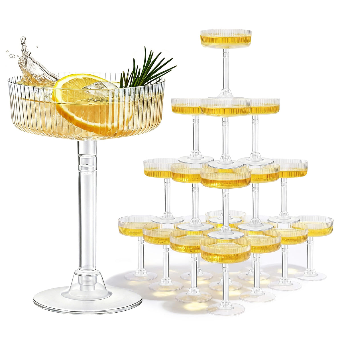 ATDRU copas plástico martini 6oz para brindis elegantes y seguros.