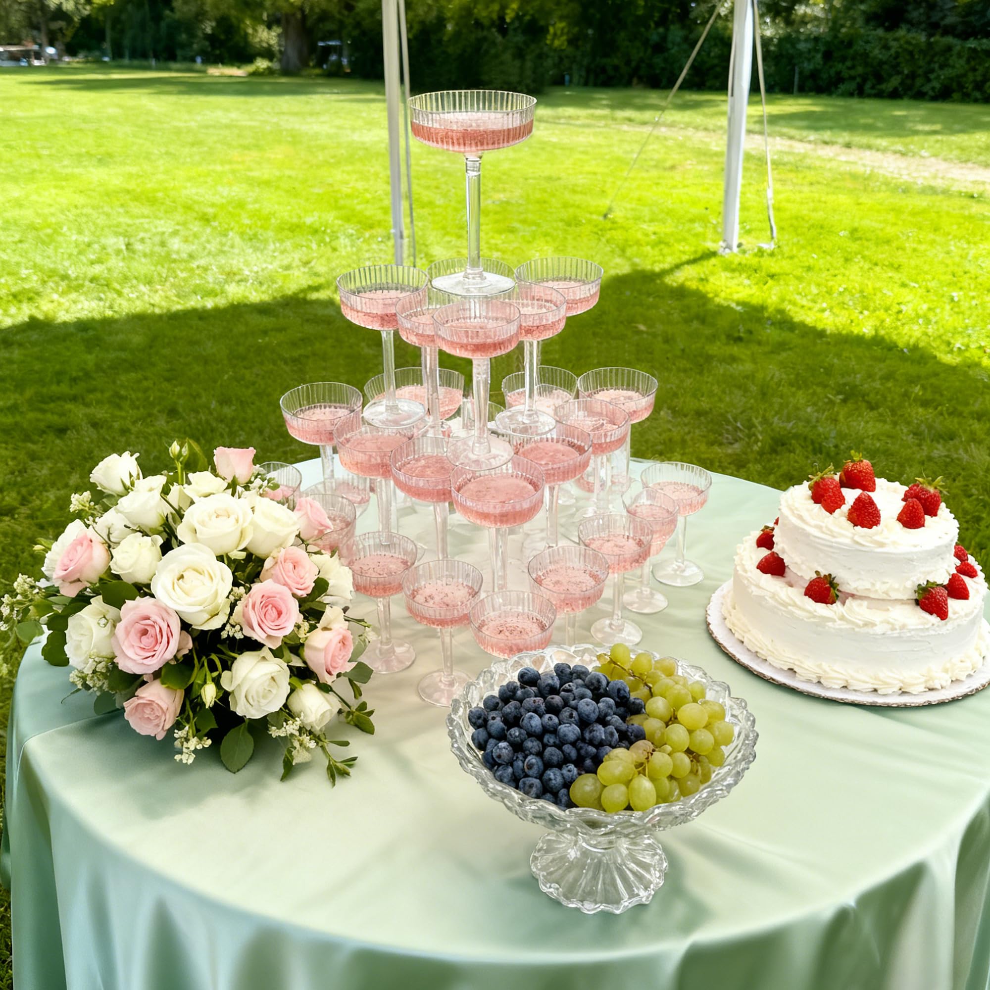 ATDRU set 20 copas plástico para reuniones y eventos.